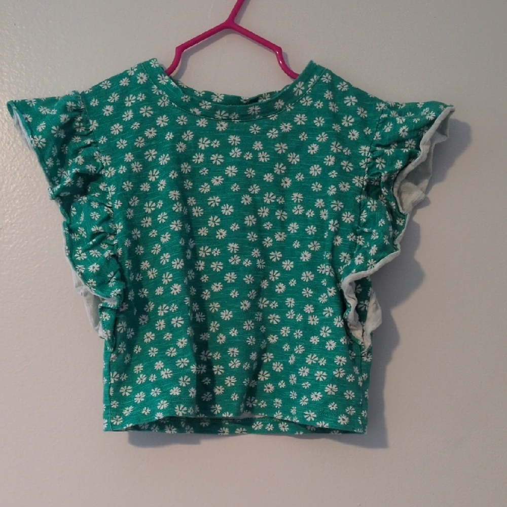 GAP Green Floral Kids Blouse